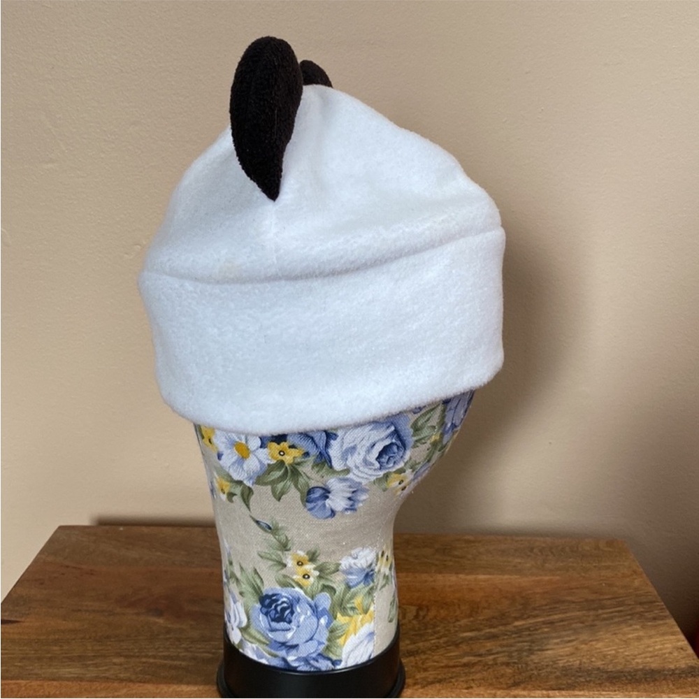 VTG Y2K Punch Brand Panda Bear Fleece Winter Hat Ears - Picture 6 of 12